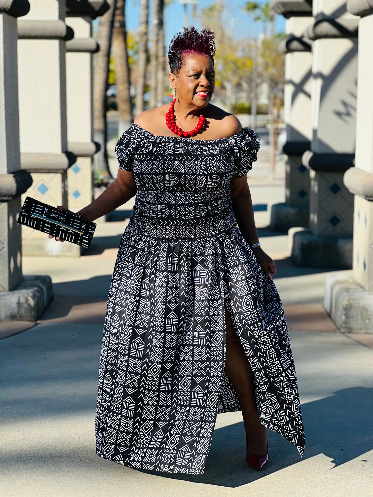 Zuri African Print Maxi Dress - Shirley Girl Boutique