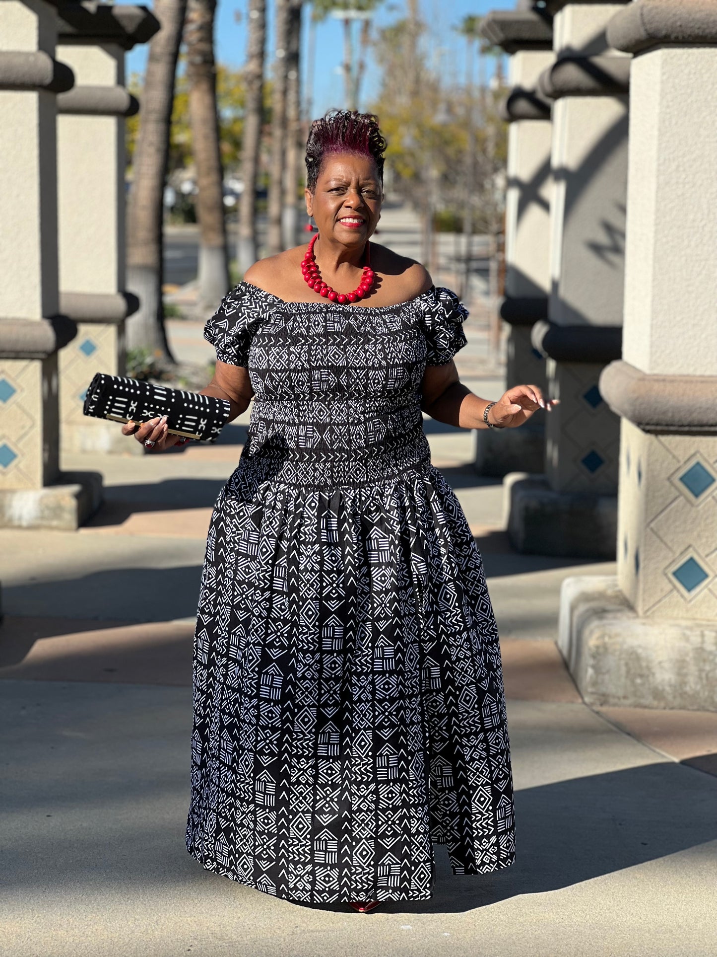 Zuri African Print Maxi Dress - Shirley Girl Boutique