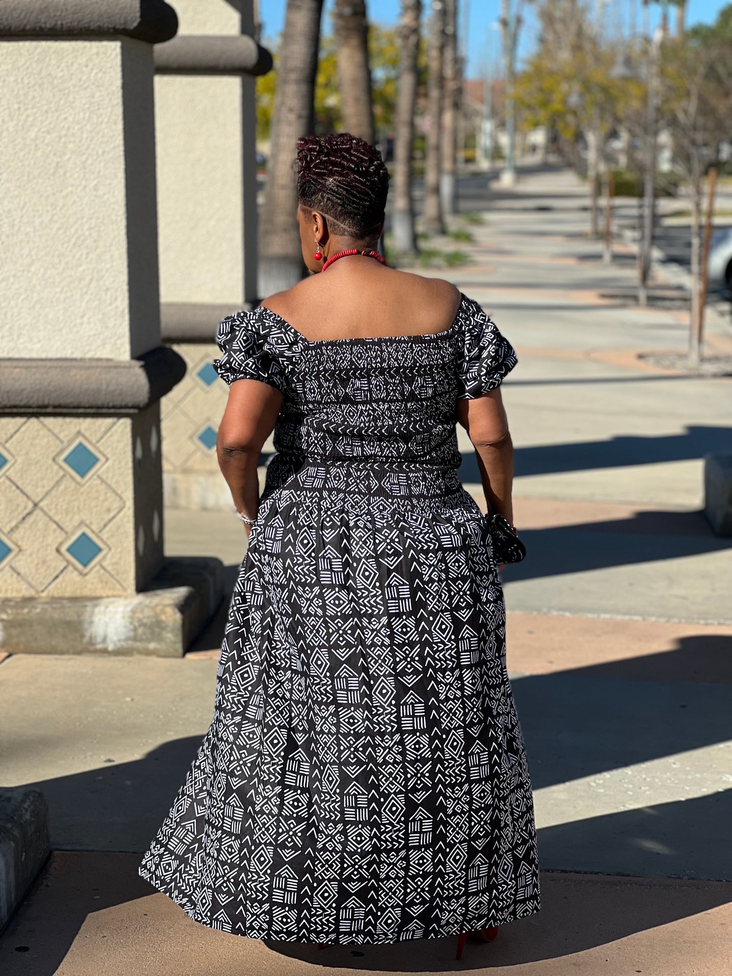 Zuri African Print Maxi Dress - Shirley Girl Boutique
