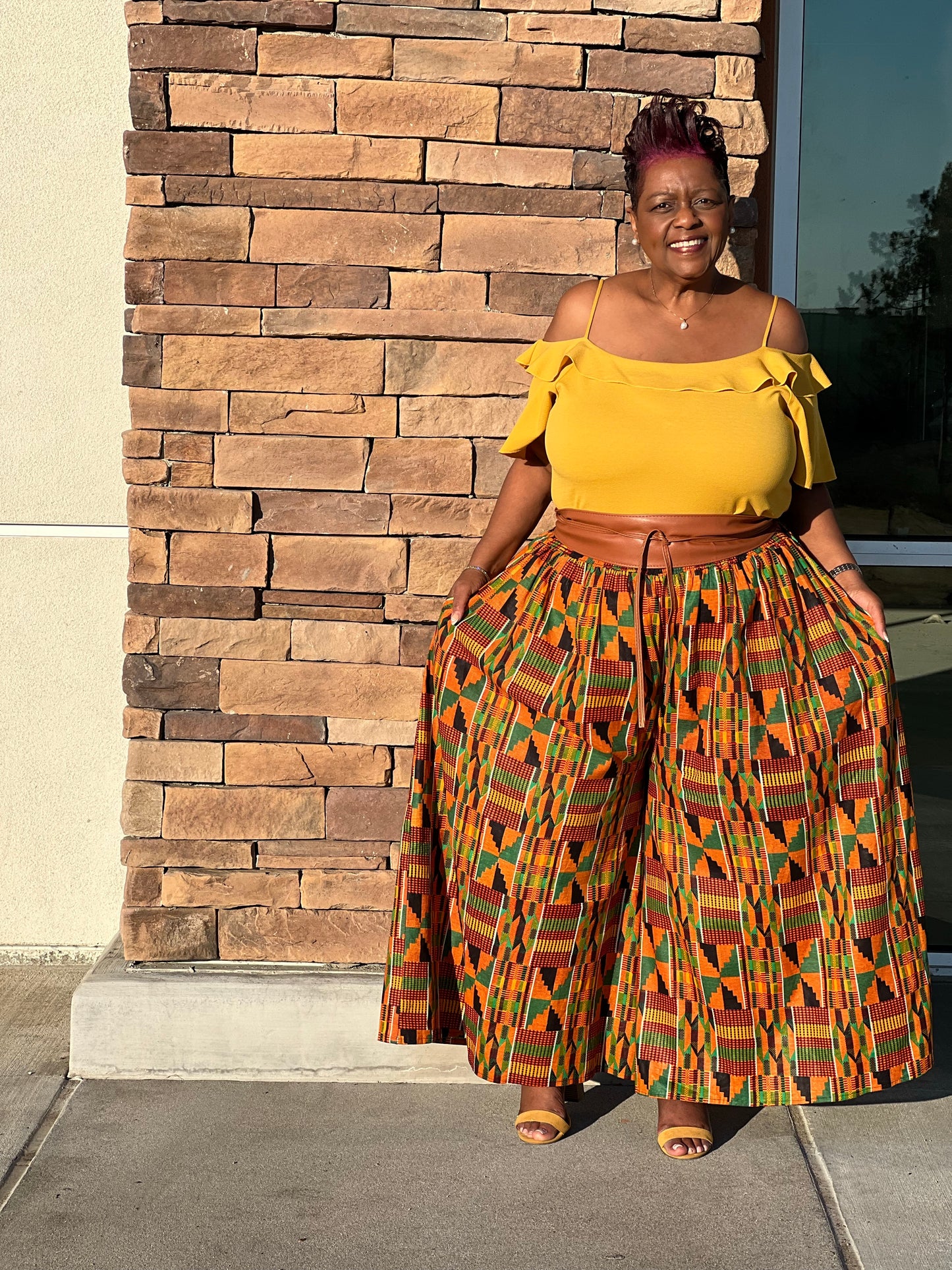 Kente Palazzo Pants - Shirley Girl Boutique