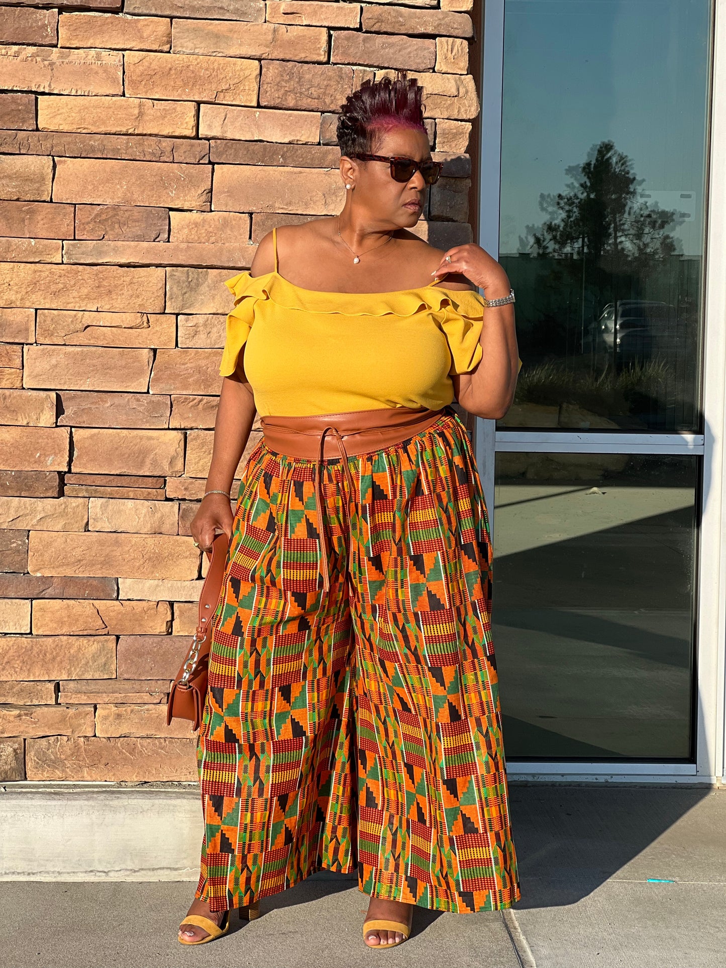 Kente Palazzo Pants - Shirley Girl Boutique