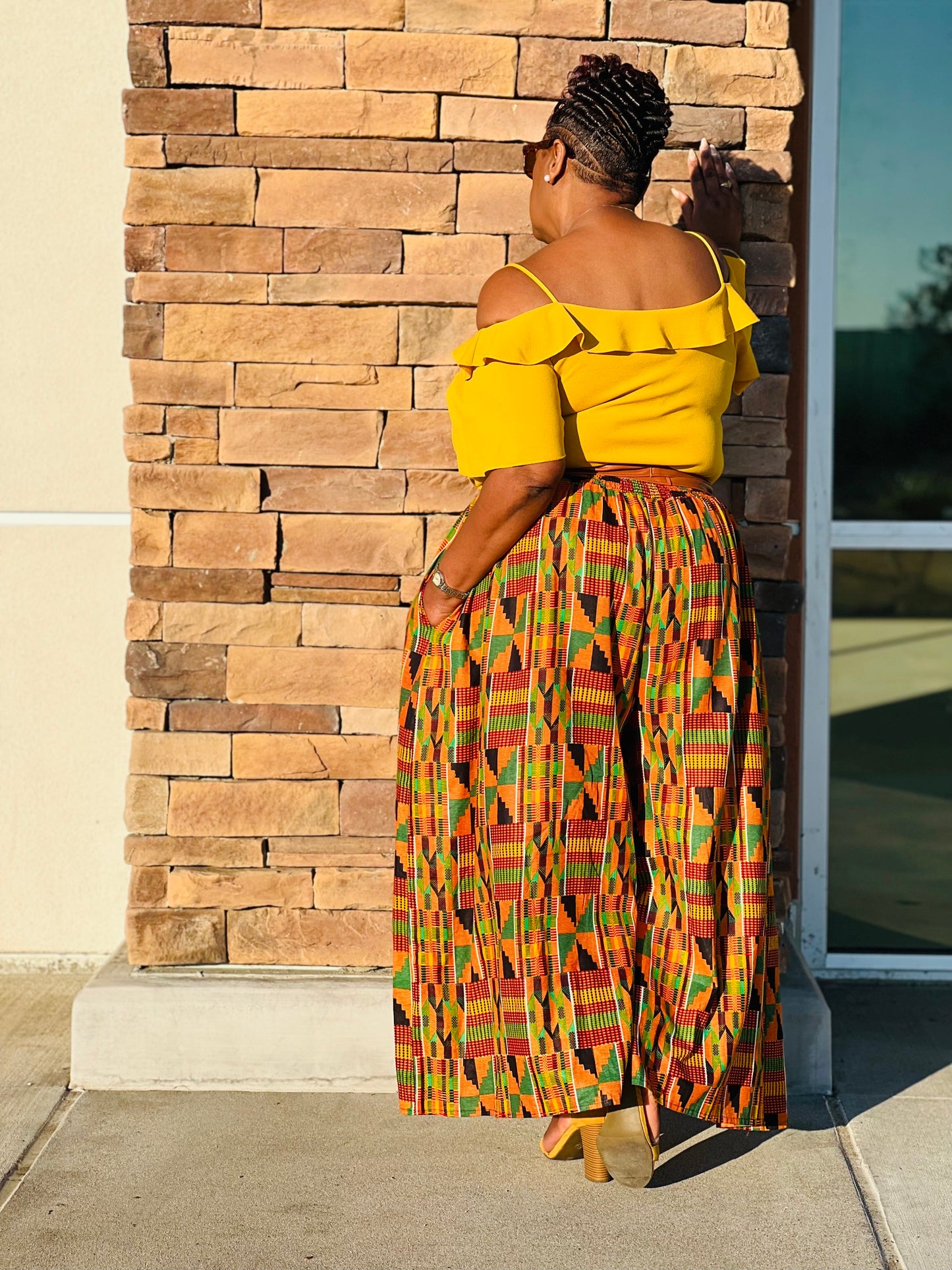 Kente Palazzo Pants - Shirley Girl Boutique