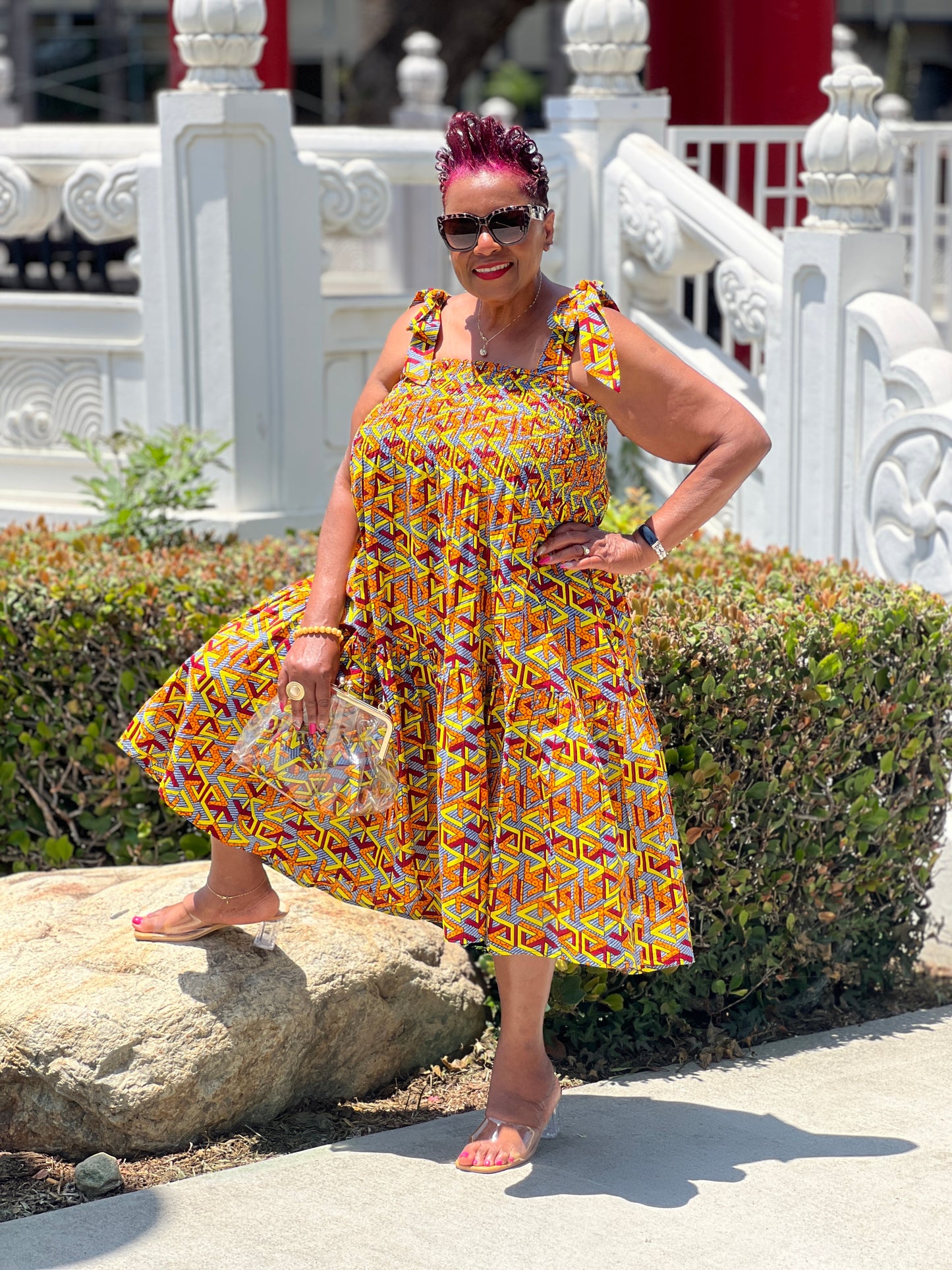 Coco African Print Dress