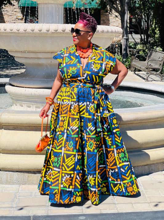 Mahogany Infinity Dress | African Print Versatile Wrap Style
