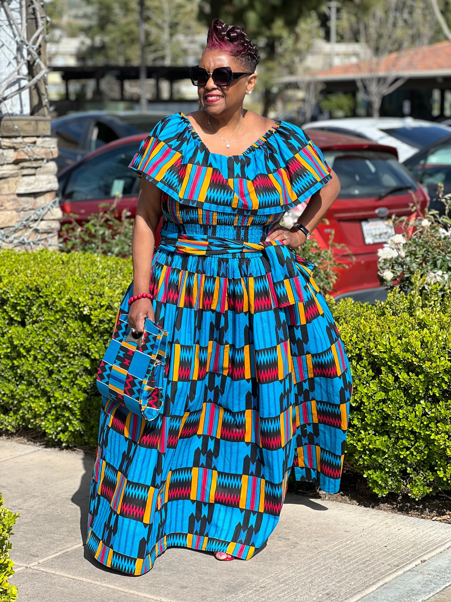 Londyn African Print Dress Set-Shirley Girl Boutique