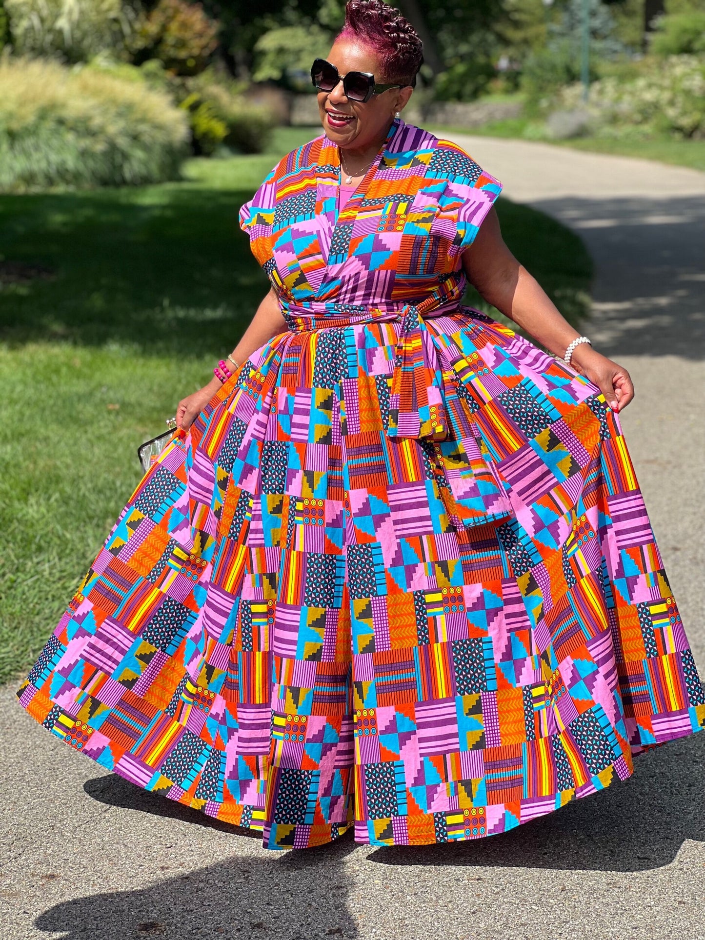 Kenya African Print Infinity Maxi Dress
