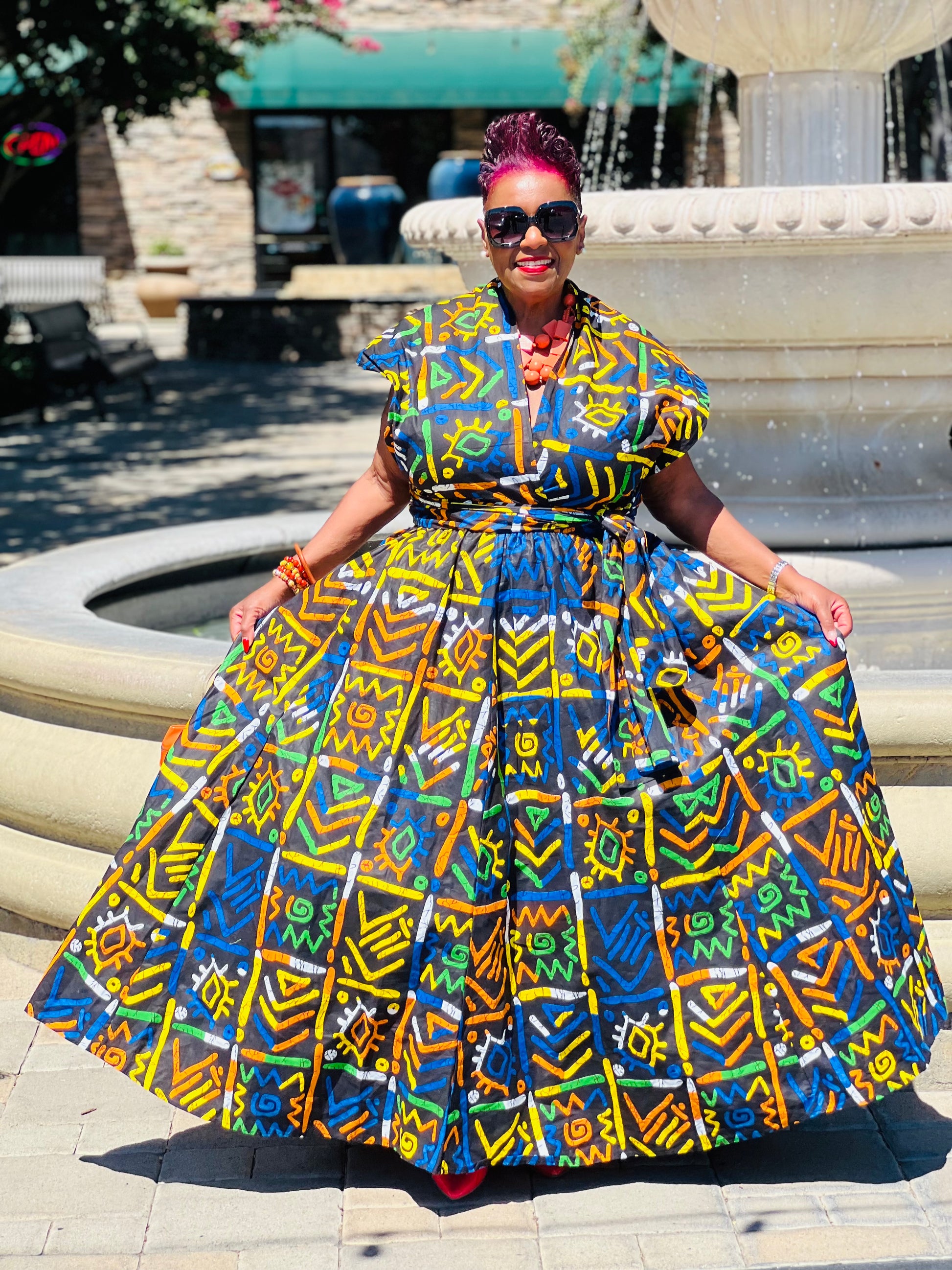 Mahogany Infinity Dress | African Print Versatile Wrap Style Shirley Girl Boutique Mahogany Infinity Dress | African Print Versatile Wrap Style Shirley Girl Boutique