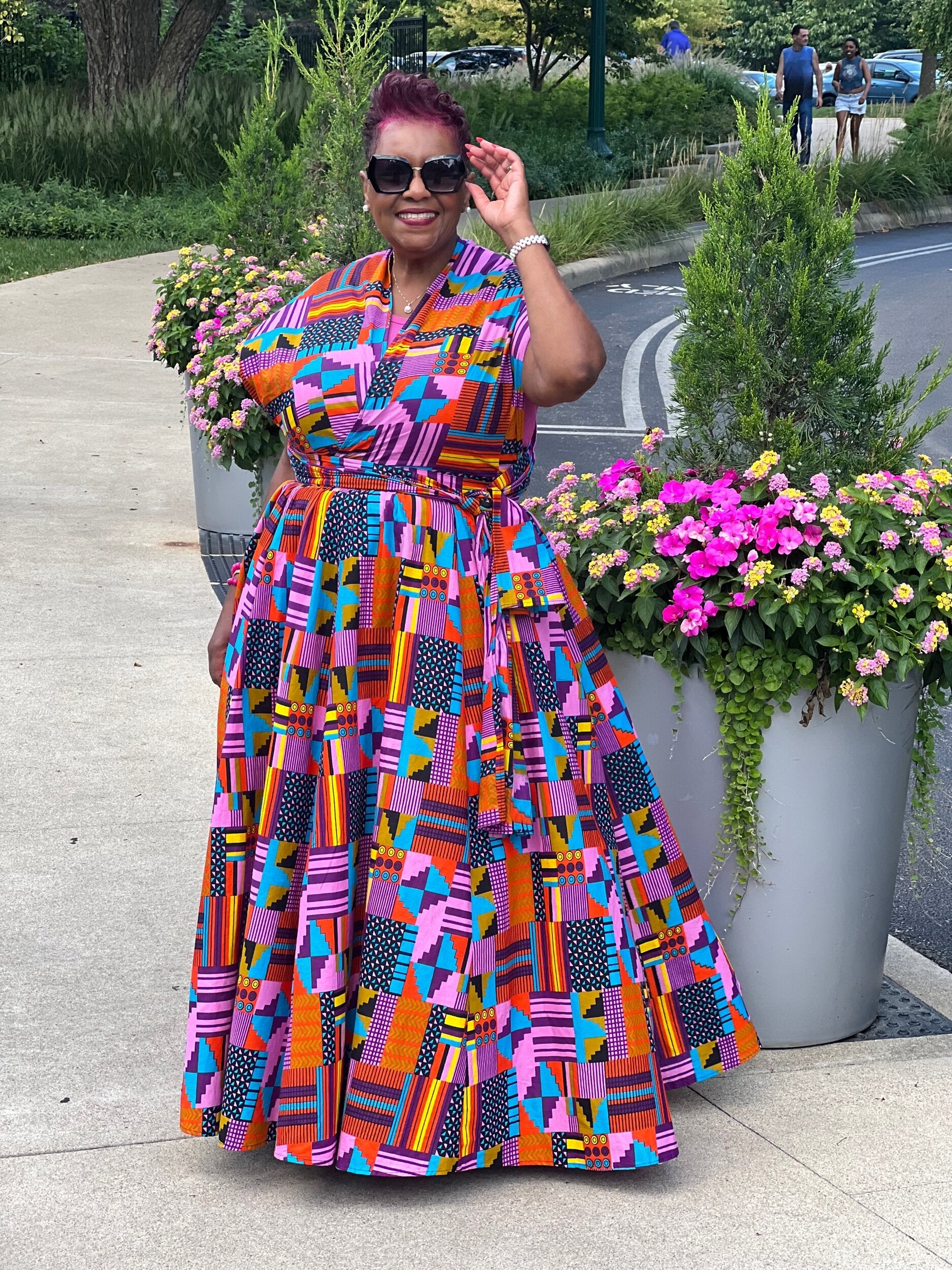 Kenya African Print Infinity Maxi Dress