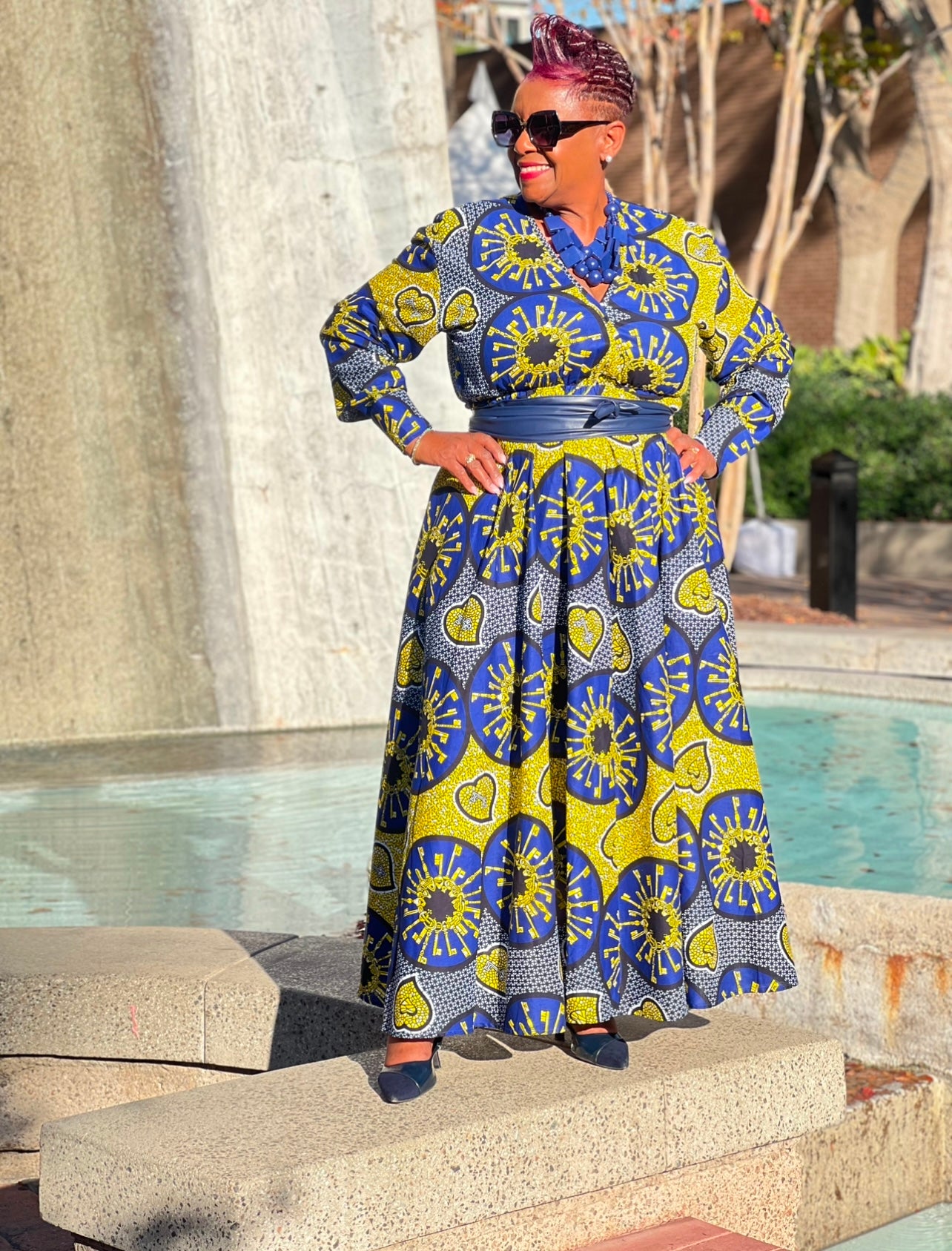 Alicia African Print Dress