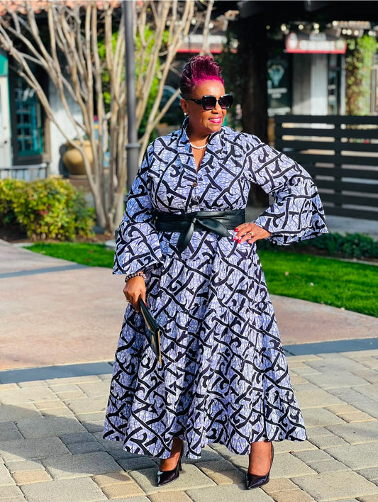 Karena African Print Dress - Shirley Girl Boutique