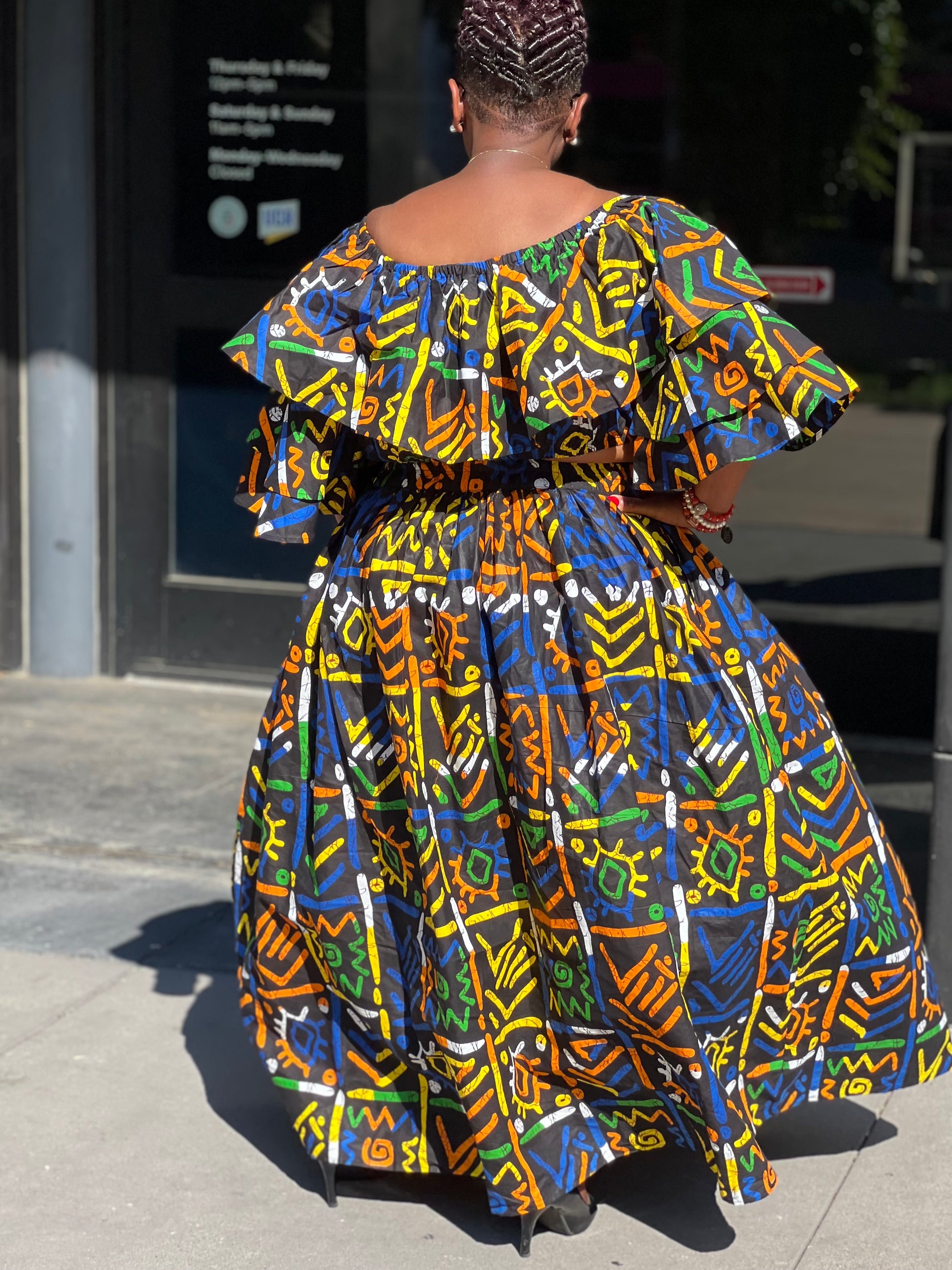 Parker African Print Skirt & Crop Top - Shirley Girl Boutique