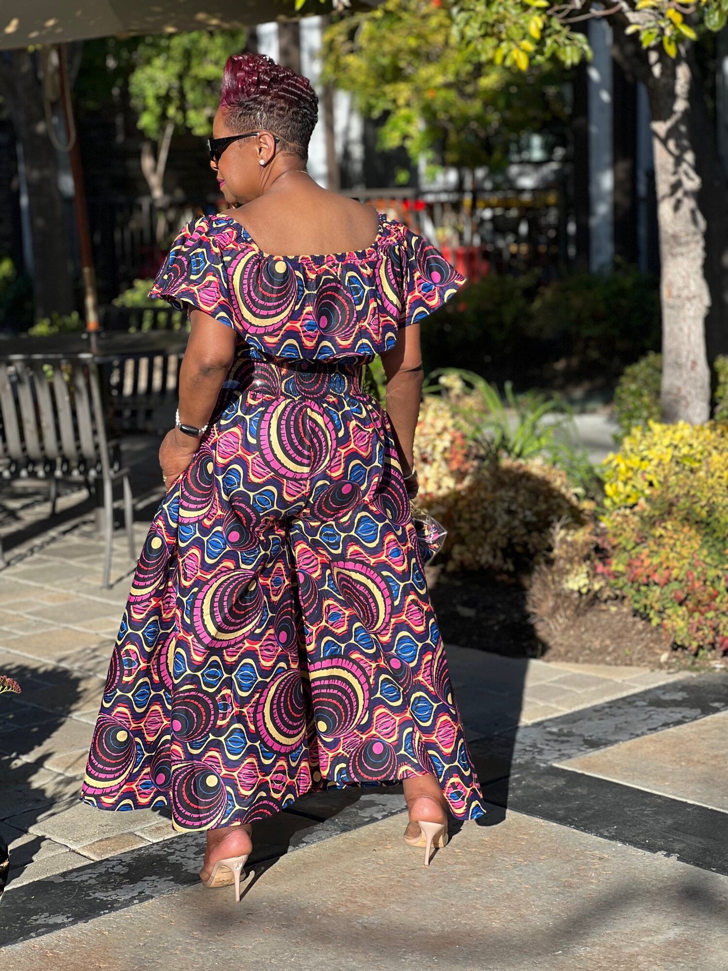 Harper African Print Jumpsuit - Shirley Girl Boutique