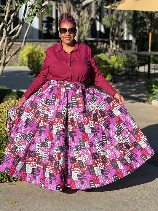 Blake African Print Maxi Skirt-Shirley Girl Boutique