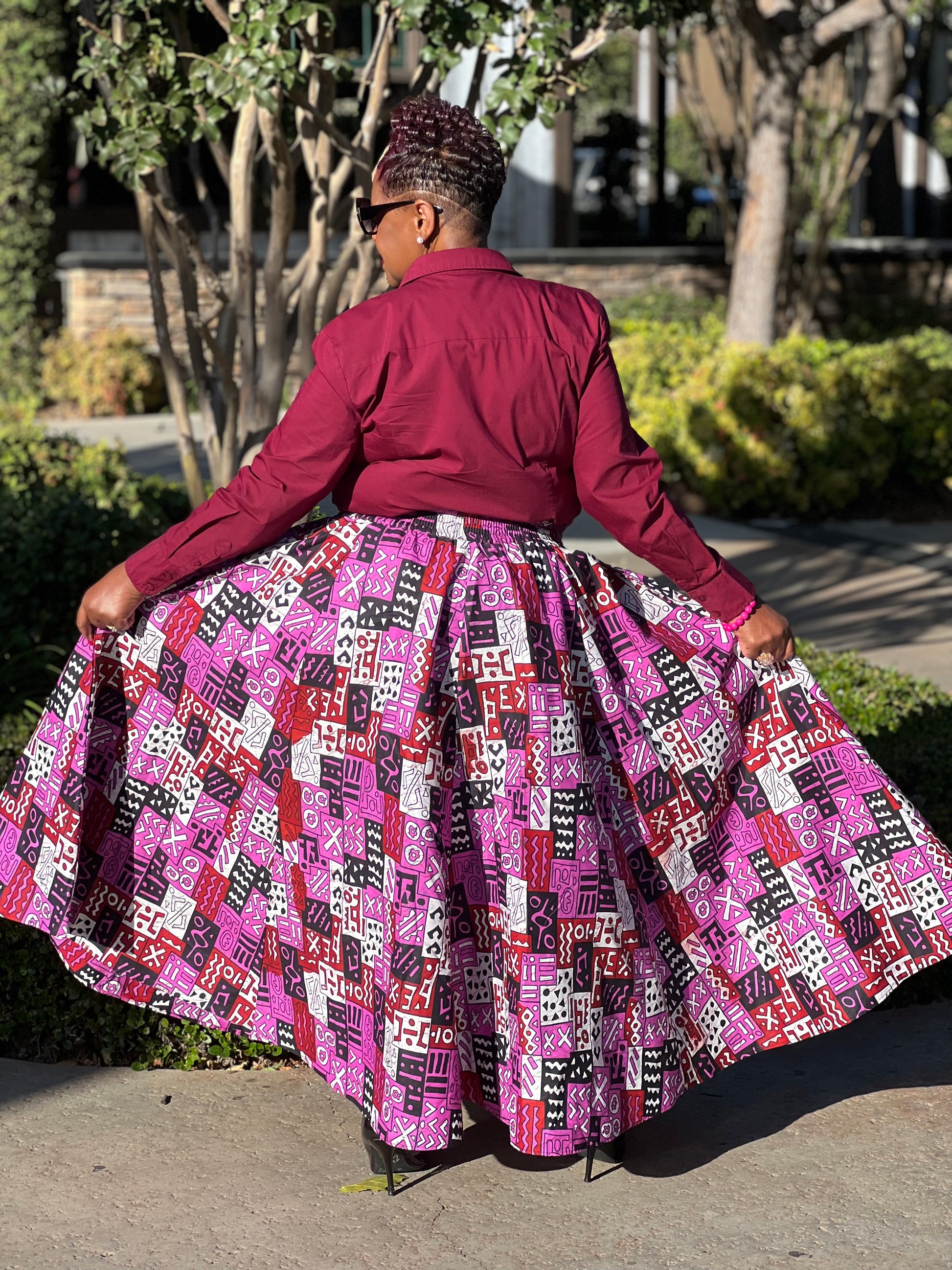 Blake African Print Skirt and Handbag Set - Shirley Girl Boutique