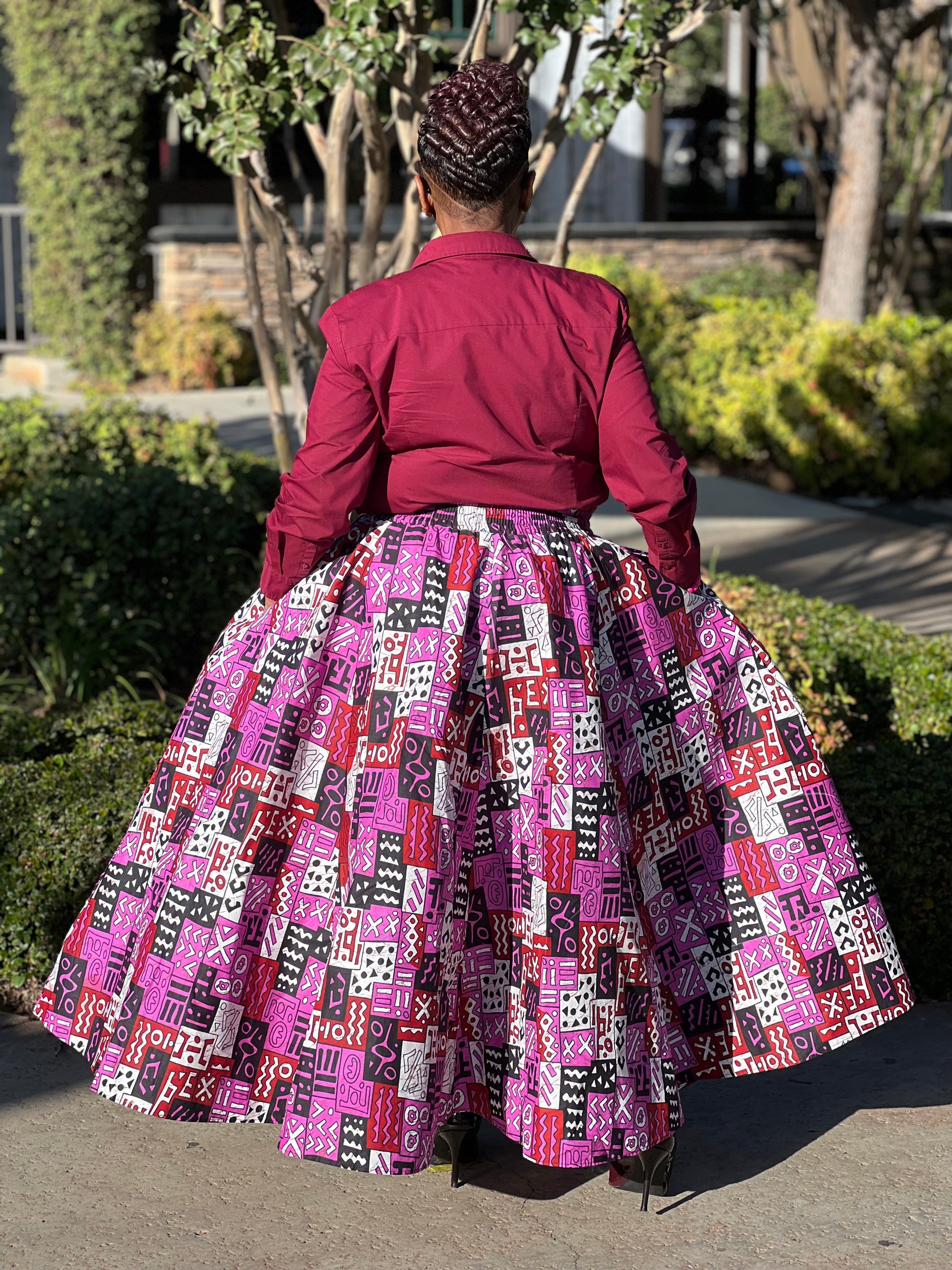 Blake African Print Skirt and Handbag Set - Shirley Girl Boutique