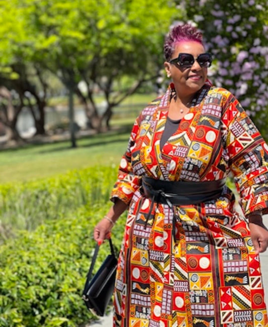 Jessika African Print Kimono