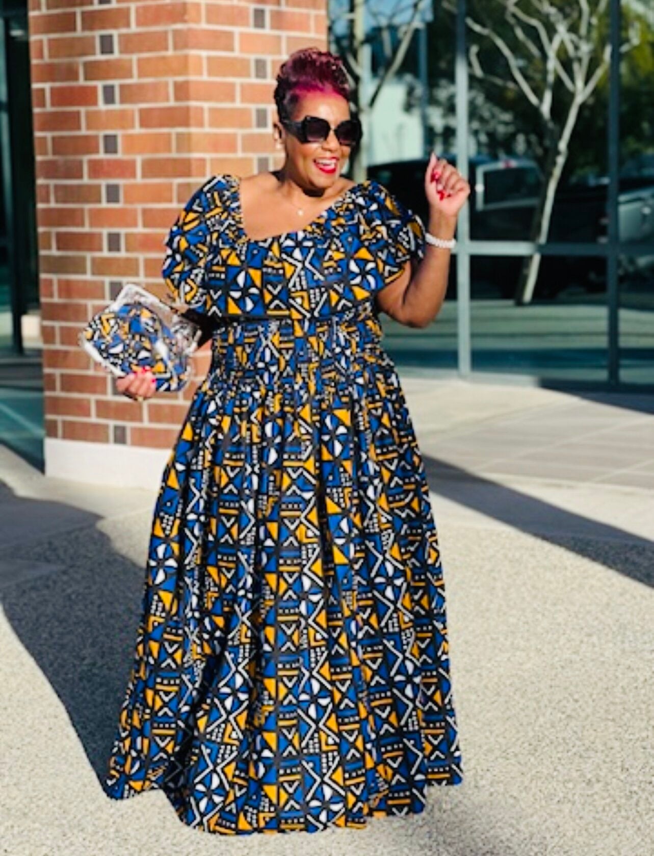 Nova African Print Sleeveless Dress - Shirley Girl Boutique
