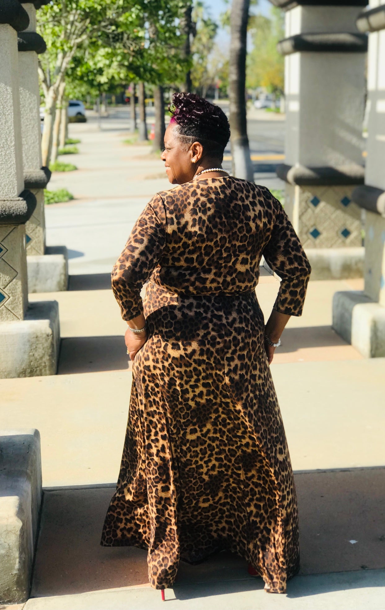 Cleo Plus Size Leopard Print Maxi Dress- Shirley Girl Boutique