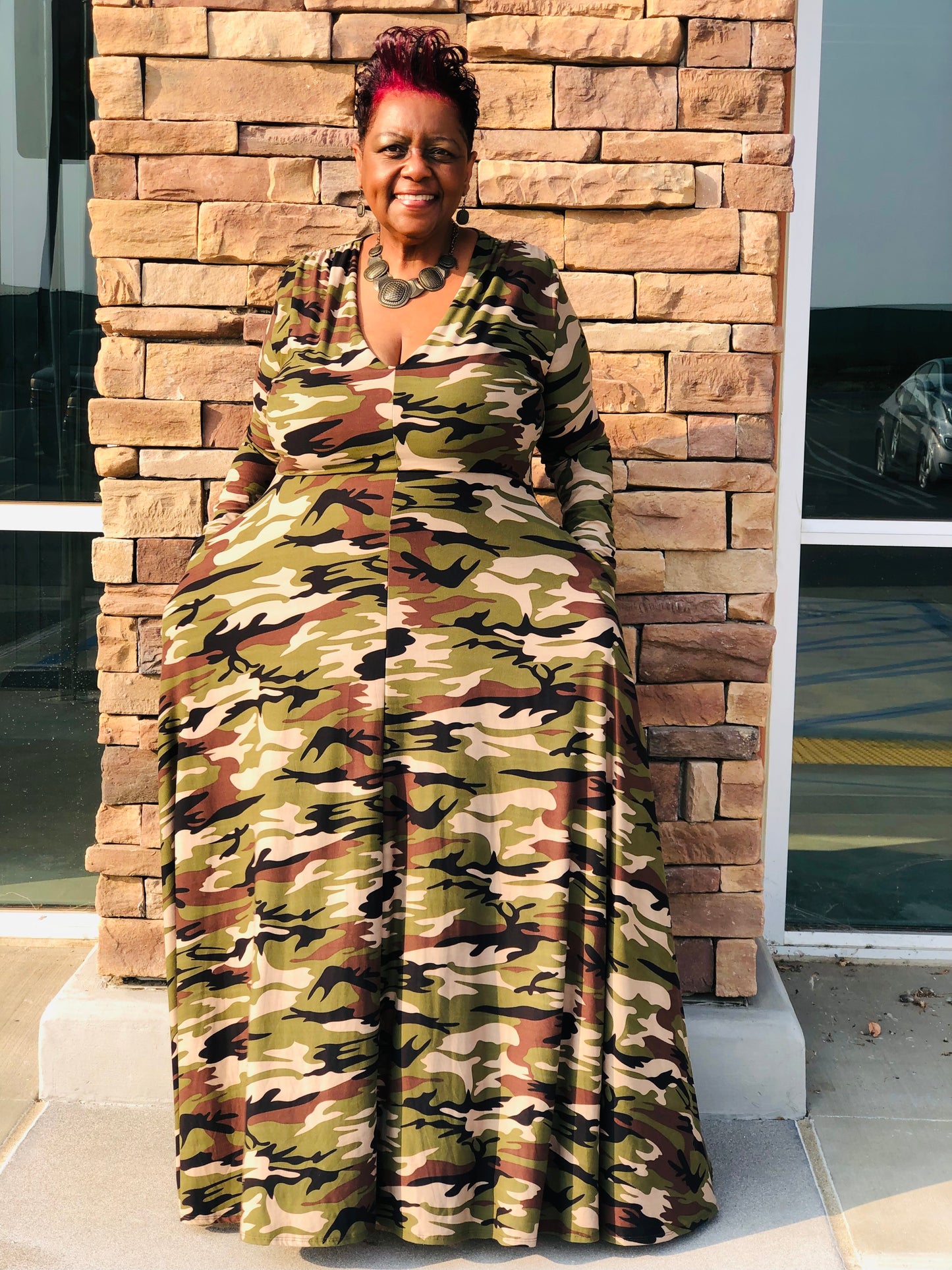 Green Camo Maxi - Shirley Girl Boutique