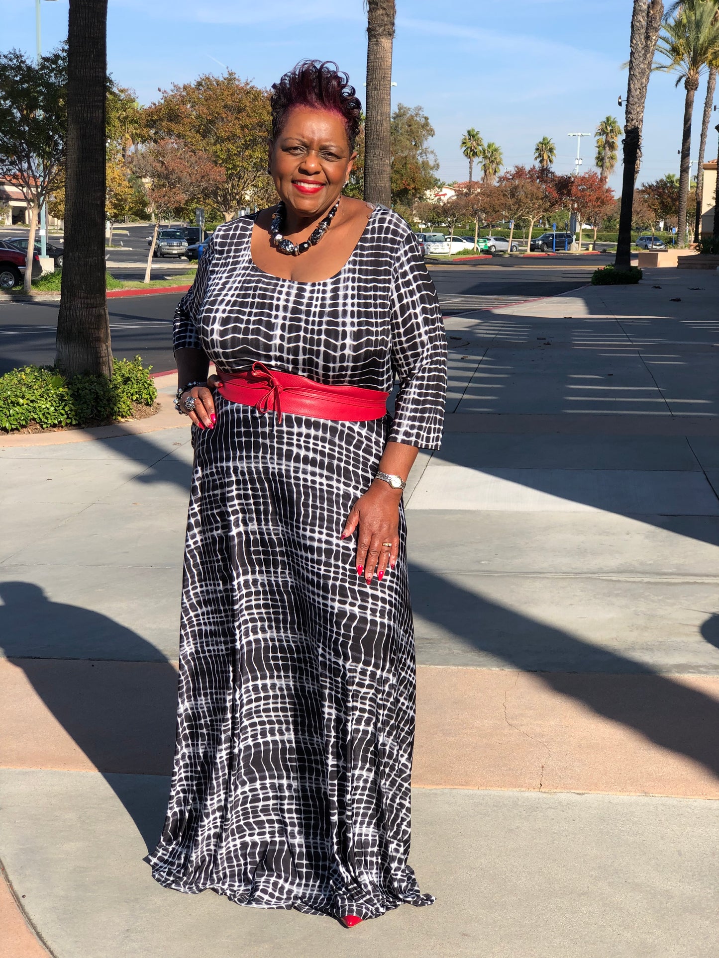 Oh Sheila Black & White Tie Dye Maxi - Shirley Girl Boutique