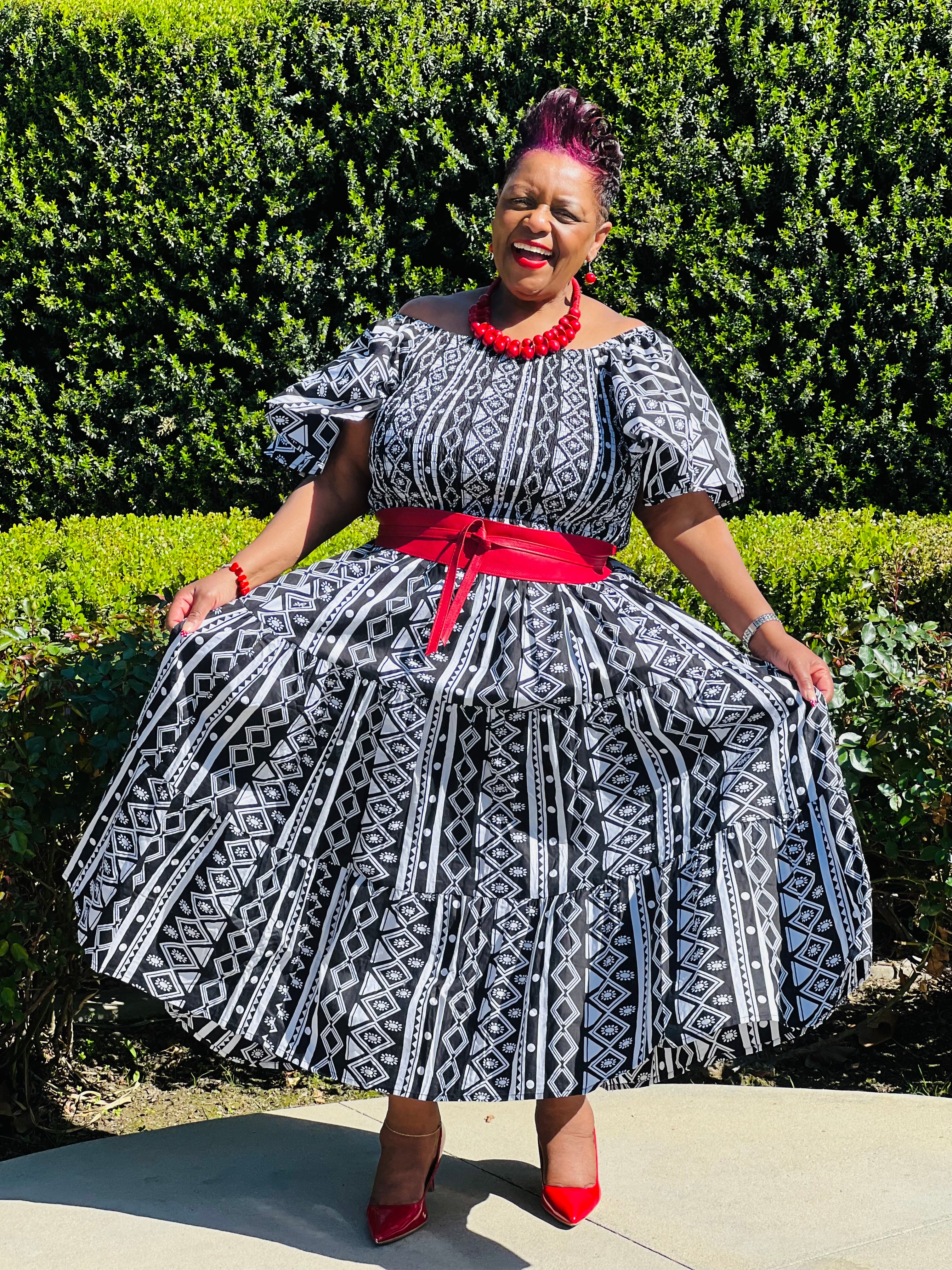 Serena African Print Maxi - Shirley Girl Boutique