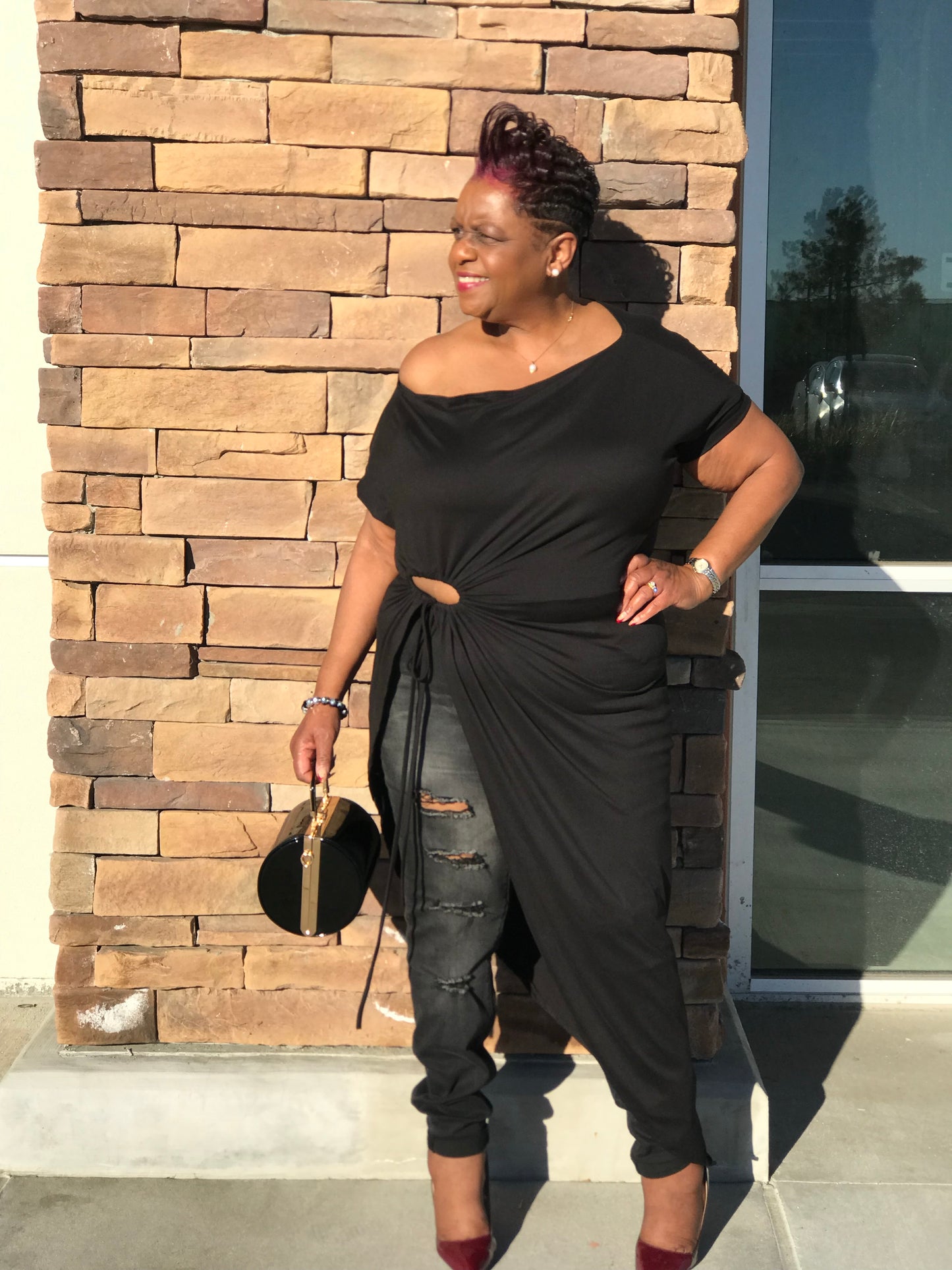 Midnight Off-The-Shoulder- Maxi - Shirley Girl Boutique