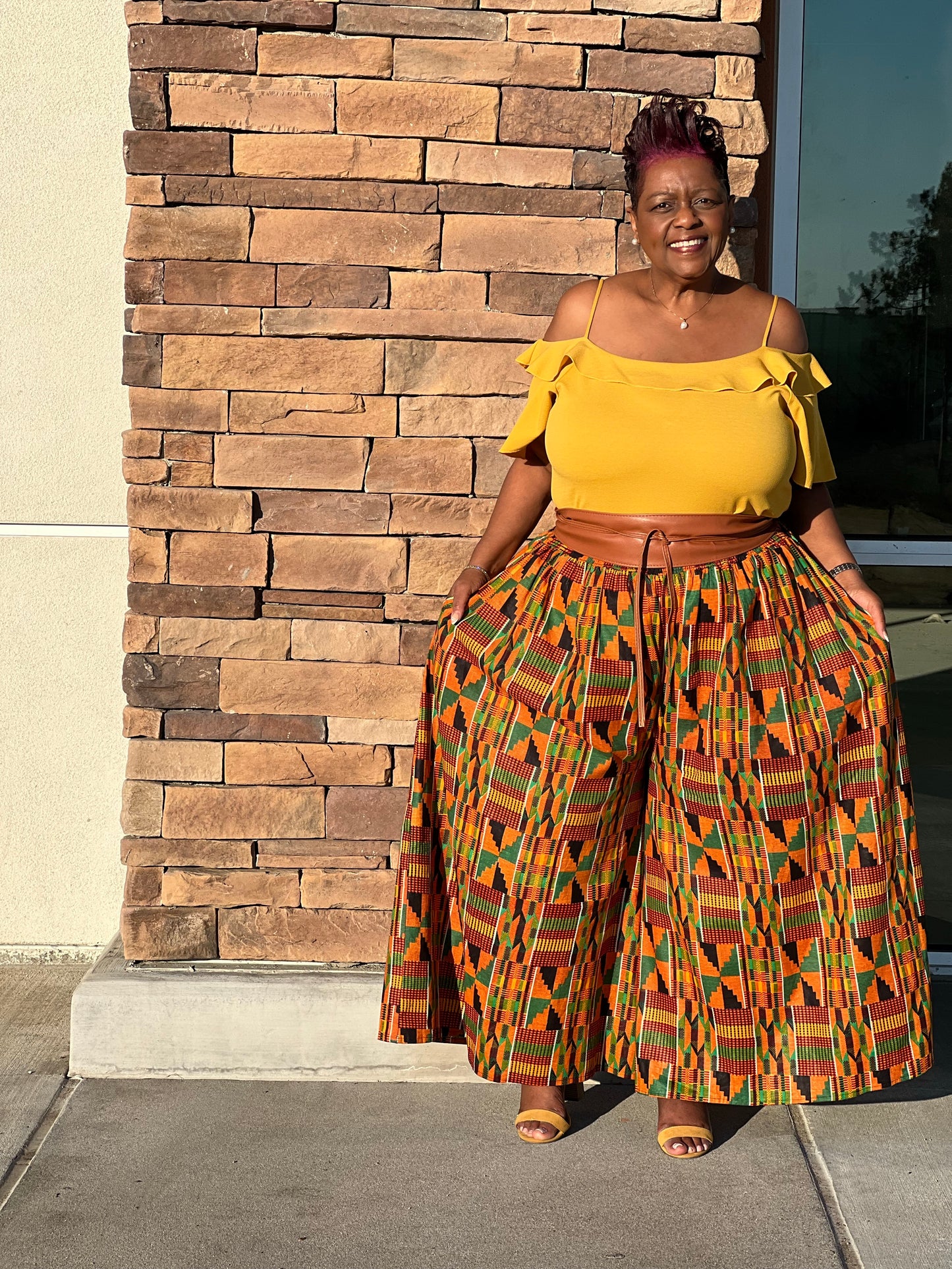 Kente  Palazzo Pants - Shirley Girl Boutique