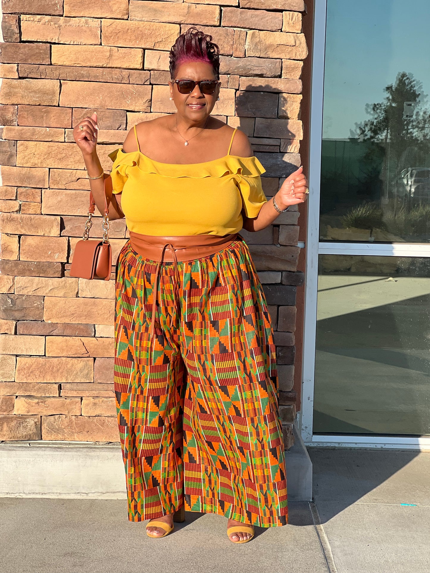 Kente  Palazzo Pants - Shirley Girl Boutique