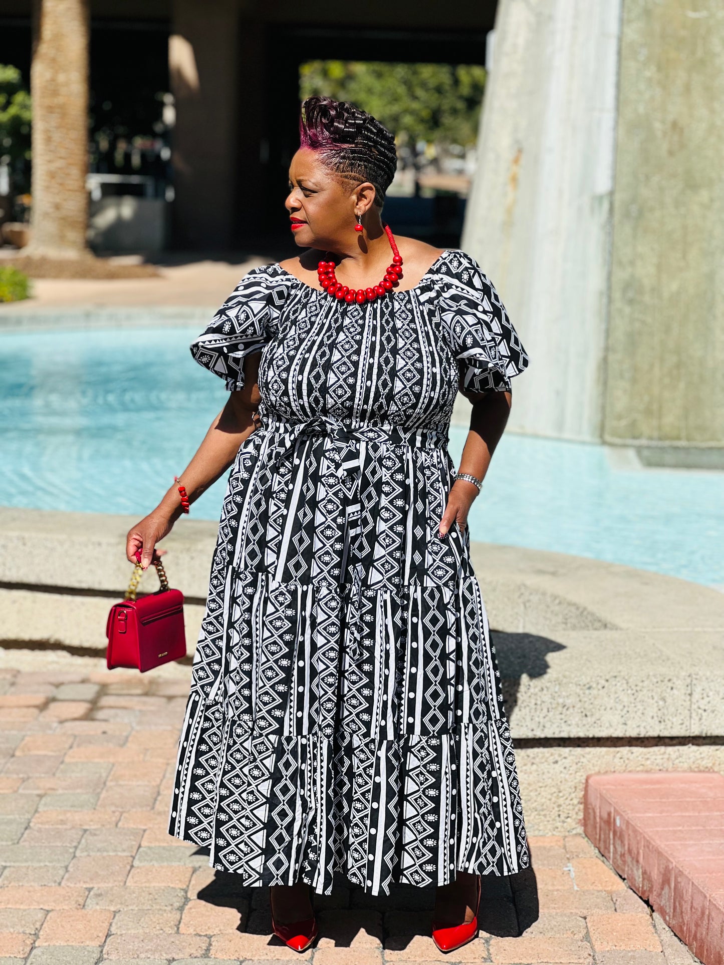 Serena African Print Maxi - Shirley Girl Boutique