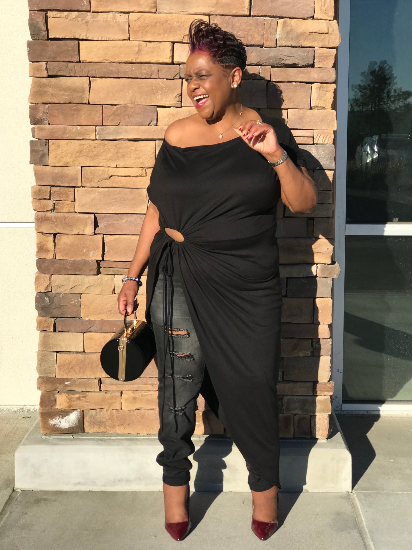 Midnight Off-The-Shoulder- Maxi - Shirley Girl Boutique