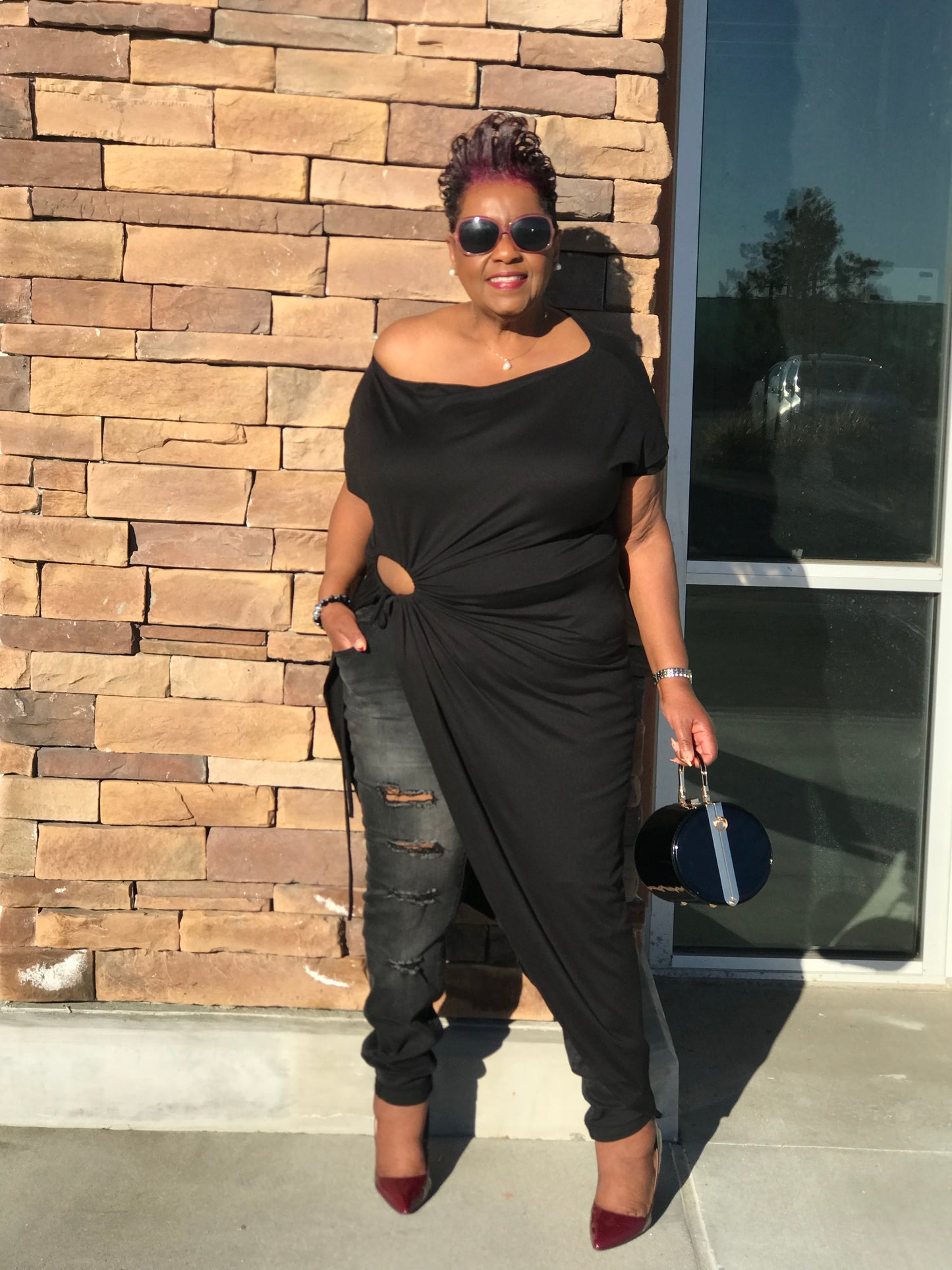 Midnight Off-The-Shoulder- Maxi - Shirley Girl Boutique